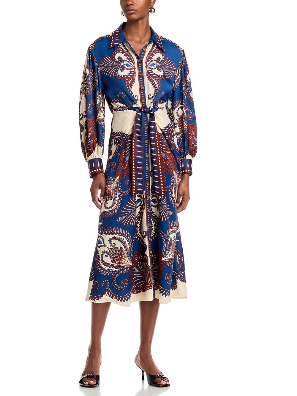 NWT FARM Rio Arabesque Scarf Midi dress vacation resortwear dress size Medium